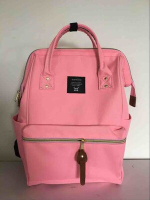 Japan Style Oxford School Backpacks For Teenage Girls Boys Vintage Backpack College Bag Women Lightweight A Ring Cute Backpack: Pink / Big L27cm H39cm