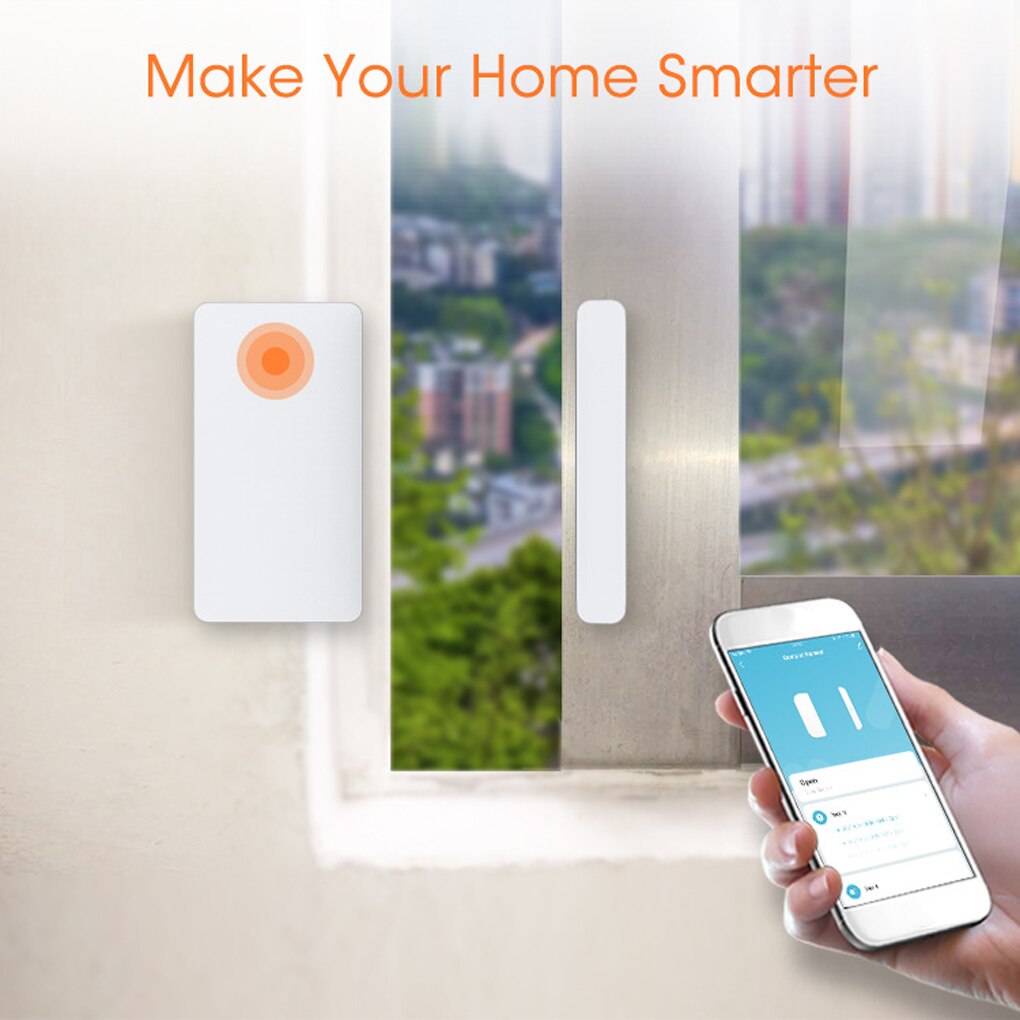 Tuya Zigbee Smart Deur Sensor Woonkamer Draadloze Batterij Aangedreven Gesloten Open Detector Afstandsbediening Kantoor Alarm