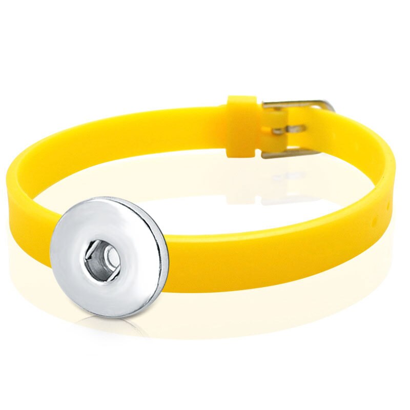 Gioielli fai-da-te colori caramelle bracciale in Silicone con bottone a pressione per donna ragazzi ragazze regalo BS2556: yellow
