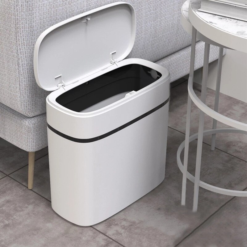 Smart Sensor Trash Can Electronic Automatic Household Simple Trash Can Bathroom Kitchen Toilet Waterproof Smart Garbage Buckets