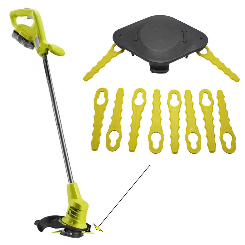 For Ryobi 1 Trimming Head With Plastic Blade RAC155 Plastic Spare Blade Lawn Mower Grass Trimmer Head Weeding Brush Cutter Parts