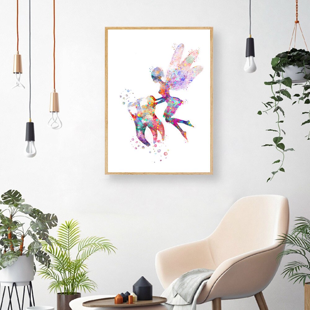 Dent aquarelle affiche dent fée impression peinture dentaire hygiéniste Art affiche dents anatomie stomatologie photos clinique décor
