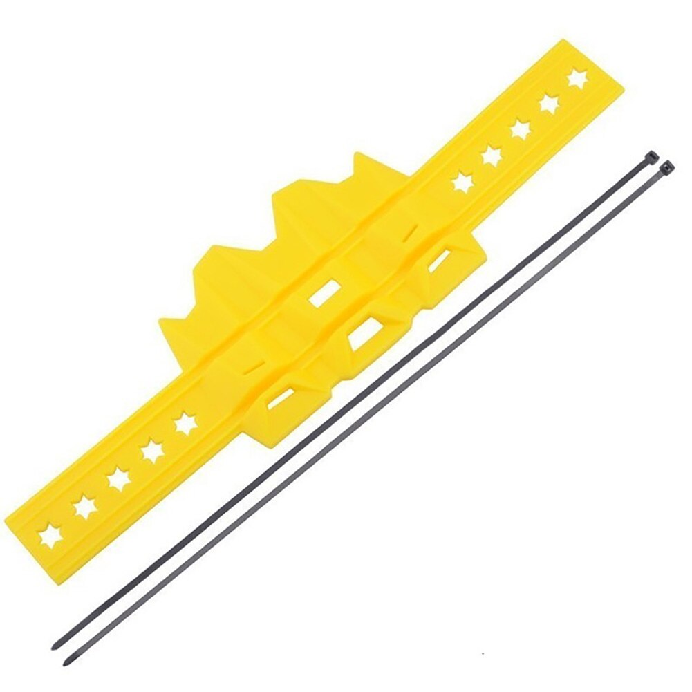 38.5cm x 4.5cm moto isolation thermique tuyau d'échappement protecteur couverture cercle avec 2 sangle de cravate résistant à la chaleur résistant à l'usure: Jaune