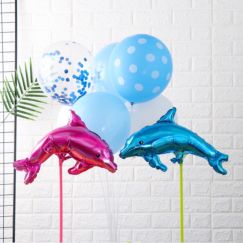 2 stk barnefest dusj mini blekksprut klovnefisk få øye på fisk kreps folie ballonger hav sjødyr vannlevende til baby bursdag dekor