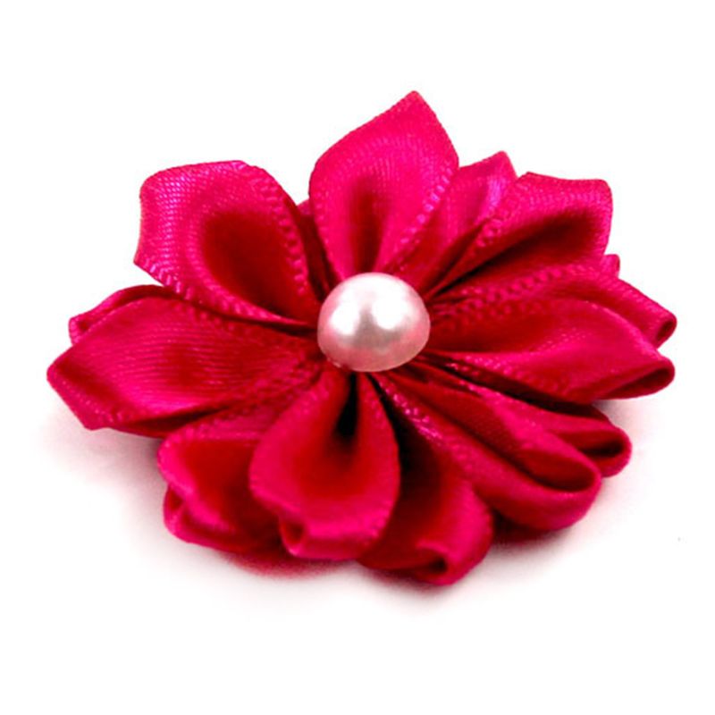 20PCS carino piccolo cane capelli Bowknot fiore imitazione perla Topknot Pet Hair Decor
