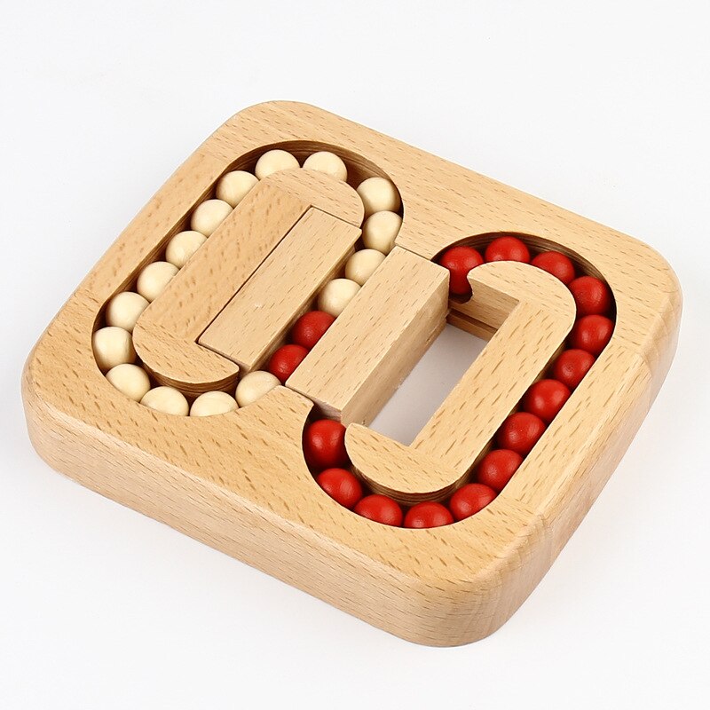 Wooden Flat Ball Maze Game Bearing Puzzle Adult Educational Loop Unlock Science anti-pressure toys
