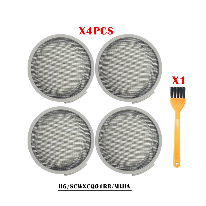 til xiaomi mijia roborock  h6 scwxcq 01rr håndholdt støvsuger tilbehør vaskbart hepa filter støvpose reservedel: Lys gul