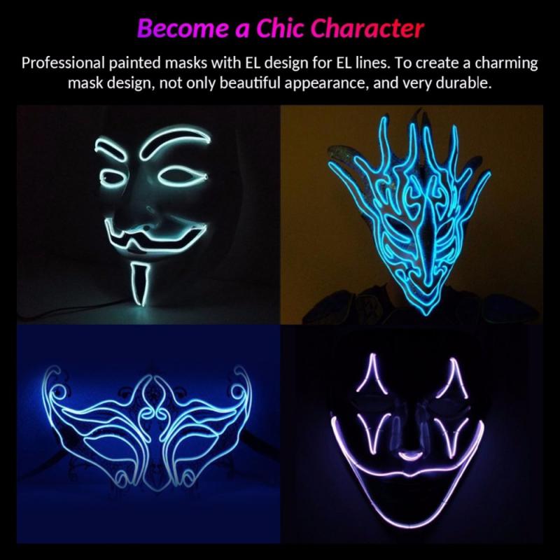 Glow El Wire Kabel Led Neon Licht Christma Dance Party Diy Kostuum Kleding Lichtgevende Auto Licht Decoratie Kleden Bal Rave