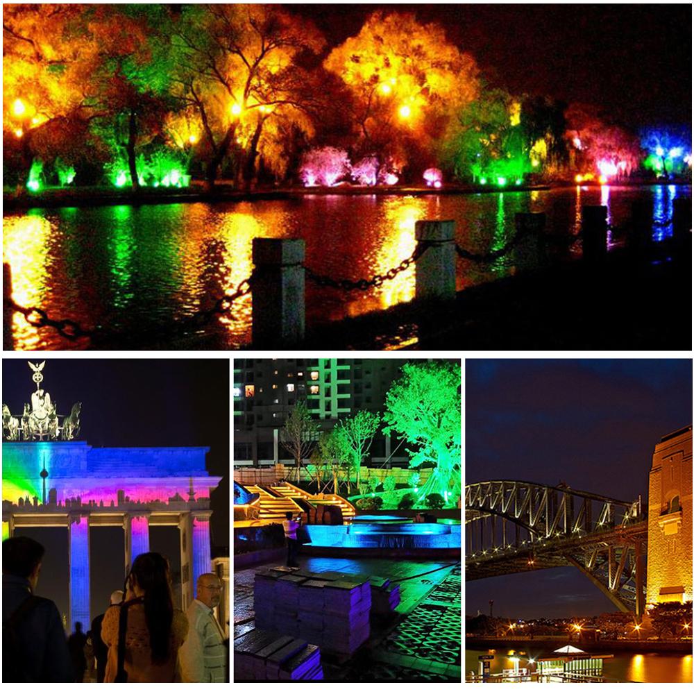 Led Flood Light Outdoor Floodlight Spotlight 10W 50W Wall Washer Lamp Reflector Garden 220V 240V RGB Lighting IP65 Waterproof