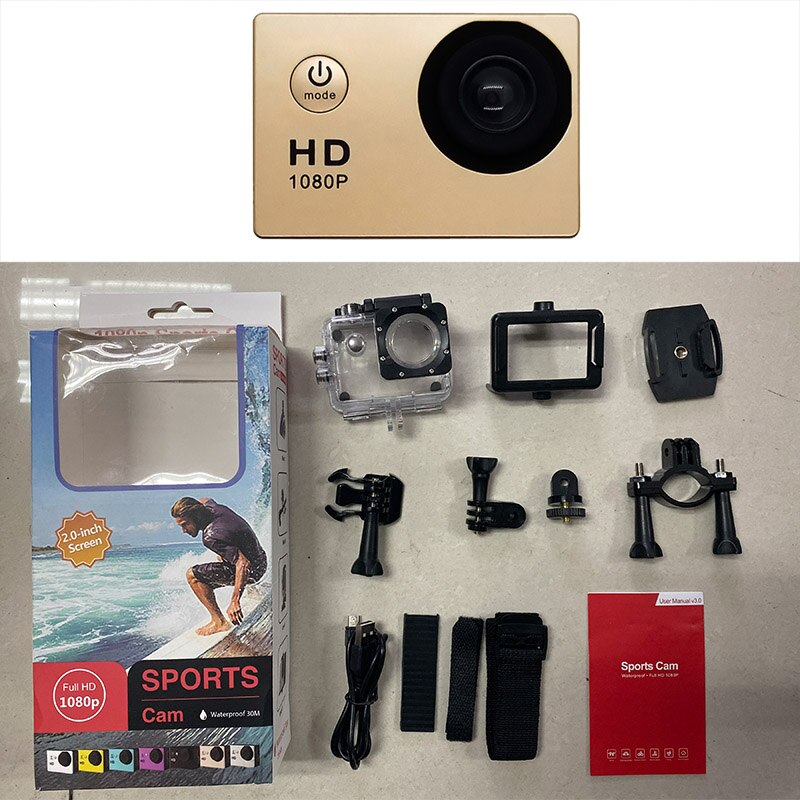 1080P Sport Camera HD 4 K/30fps Actie Camera voor Outdoor Sport Fietsen Motorfiets Bergbeklimmen Parachute voor Extreme sport