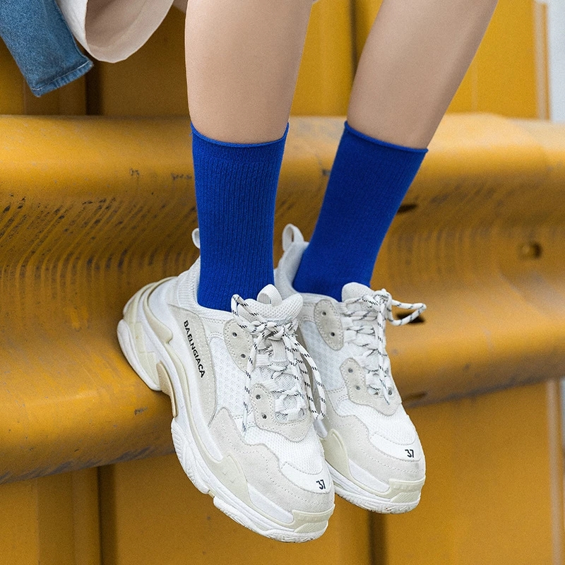 Men Women Retro solid color Harajuku Korean Cute Socks Sox
