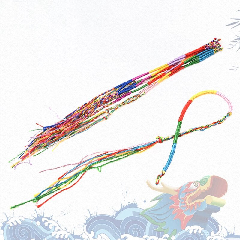 9x farverige tråd venskab armbånd vævet hippie & 9 stk armbånd brasiliansk wire fletning etnisk flerfarvet 4
