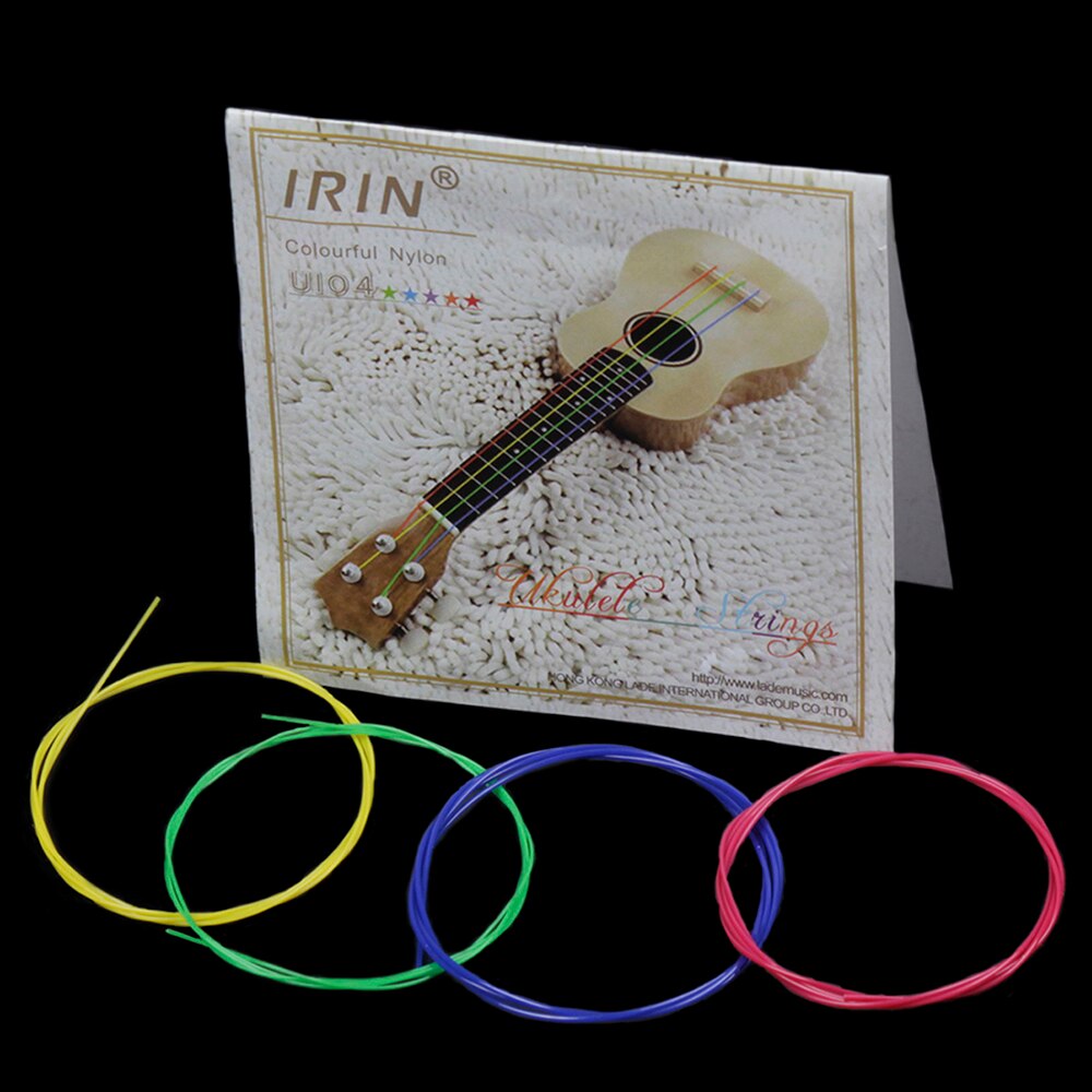 IRIN 4 Pcs/Set Soprano Ukulele Strings Colorful Nylon Musical Instrument Accessories 4 String Hawaii Guitar Replacement Parts