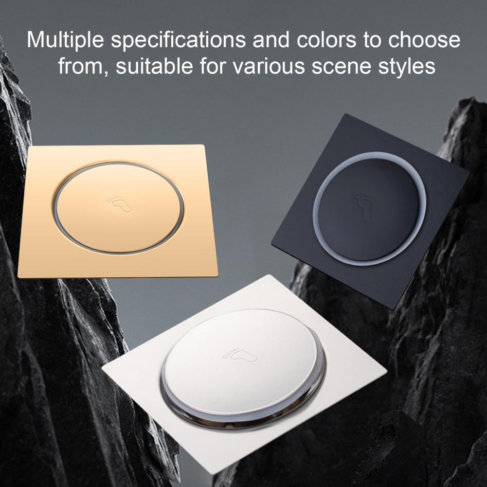 Stainless Steel Floor Drain Cover Precision Sealing Structure Blocks Odor Insect Foot-Pedal Drain Cover Durable Drain Cover