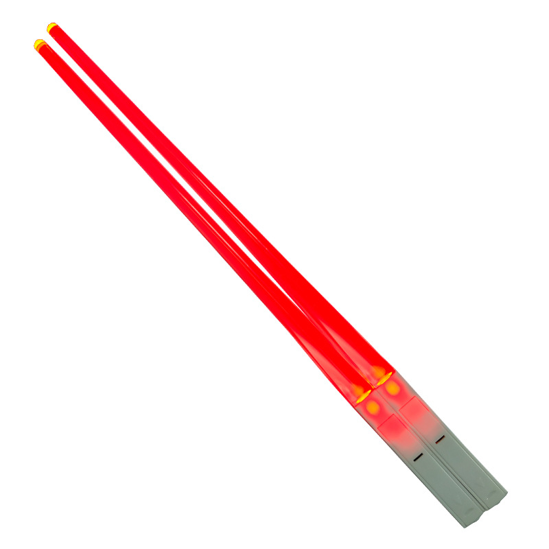 Sabre Laser LED thème StarWar, baguettes chinoises lumineuses, réutilisables, lavables et détachables, baguettes à Sushi, vaisselle de cuisine, 1 paire: green