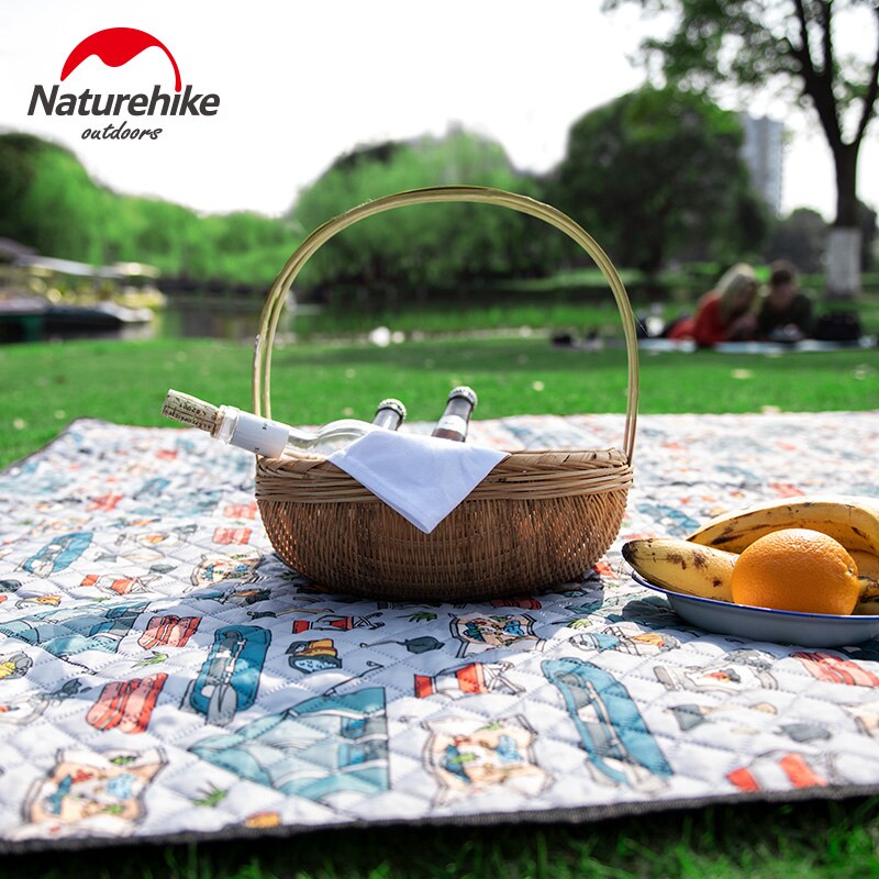 Naturehike ekstra stor picnic udendørs tæppe vandtæt foldbar praktisk tote måtten perfekt til strandparker camping  nh19 d 024- z