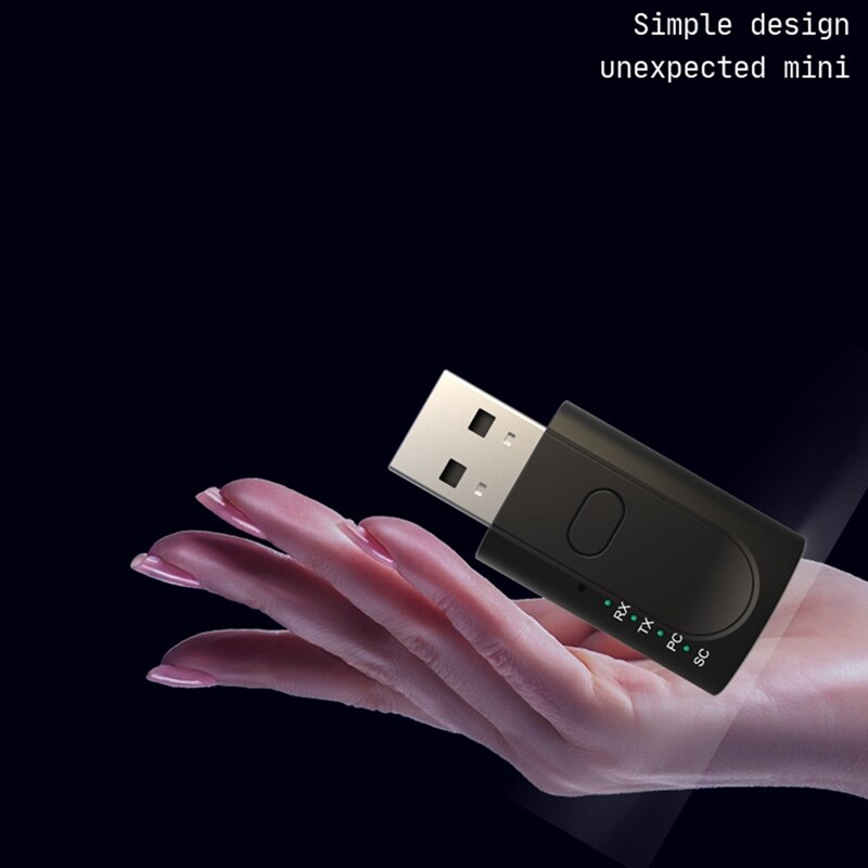 Adaptateur USB Bluetooth 5.1 4 en 1, adaptateur de voiture 3.5Mm AUX, sans pilote, adapté à Windows (Xp Vista 8 10 11)