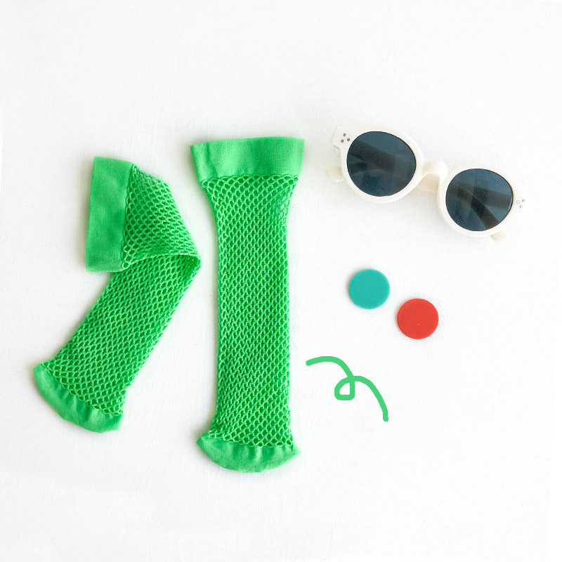 Zachte Elastische Baby Sokken Peuter Kids Kniekousen Voor Meisjes Jongens Zomer Mesh Sokken Nylon Effen Kleur Kinderen Lange sokken 0-5Y: green