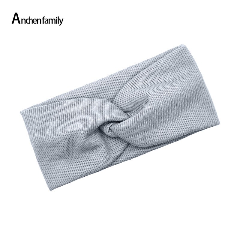 1 Pcs Zachte Elastische Meisje Hoofdbanden Haar Accessoires Grote Size Meisjes Twisted Geknoopt Lente Zomer Effen Kleur Baby Hoofdband