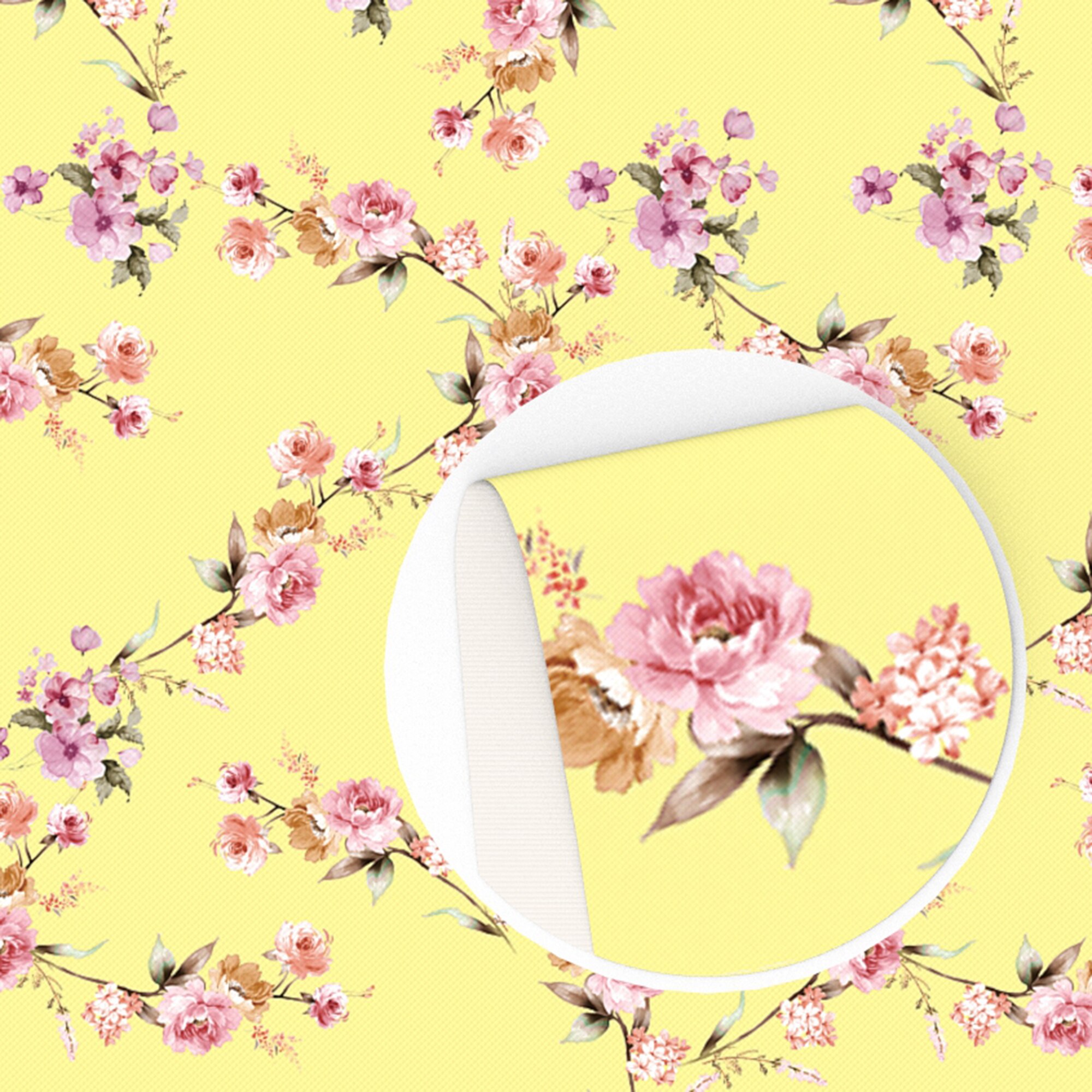 Flower Series Faux Leather Spring PVC Synthetic Leather A4 size DIY Earrings Bow Bags Material Vinyl Fabric,1Yc16604: 1128512