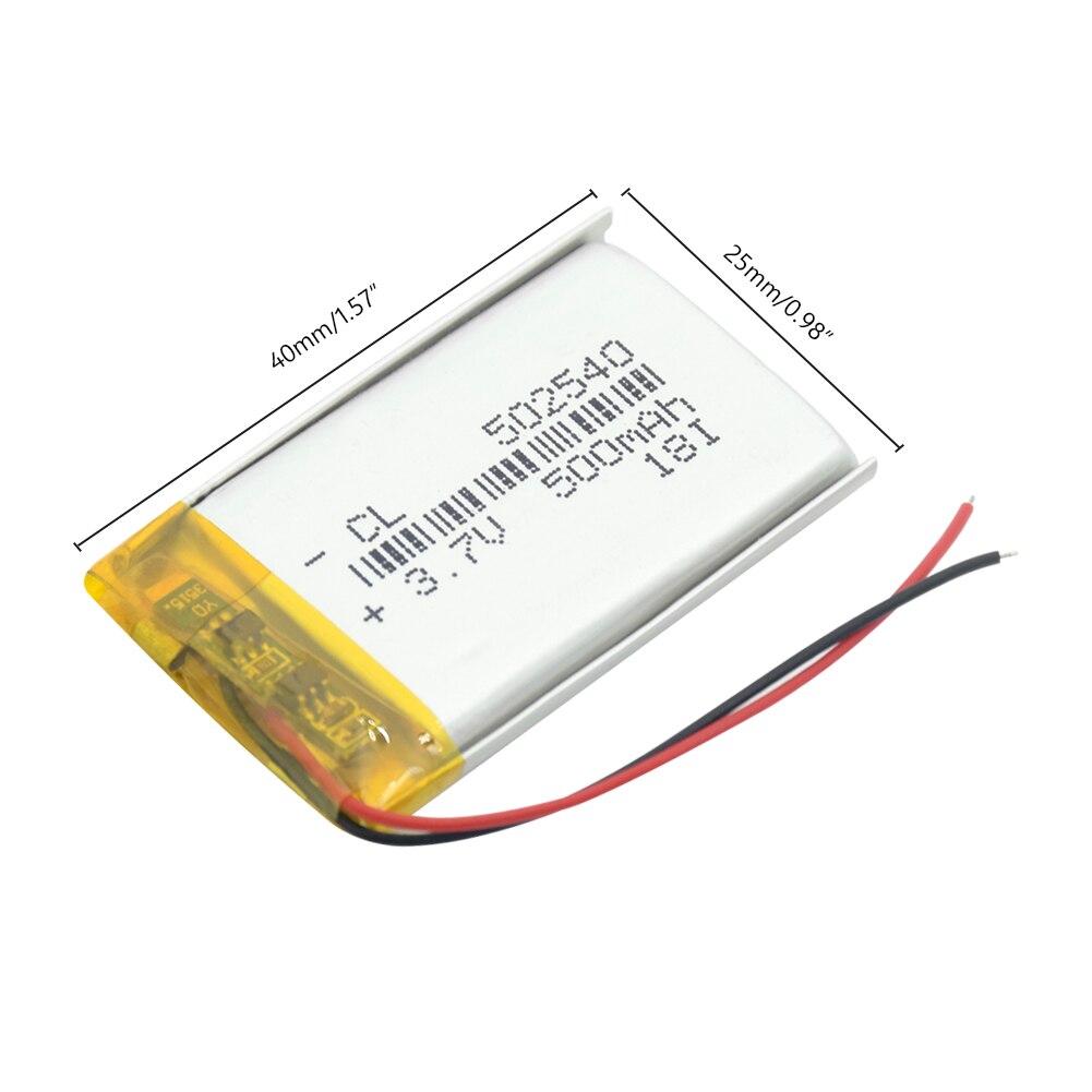 3/4/8 Lithium Polymer Li-Po Rechargeable 3.7V 500mAh 502540 DIY Battery With PCB For Mp3 MP4 MP5 GPS Smart Watch Vedio Game toys
