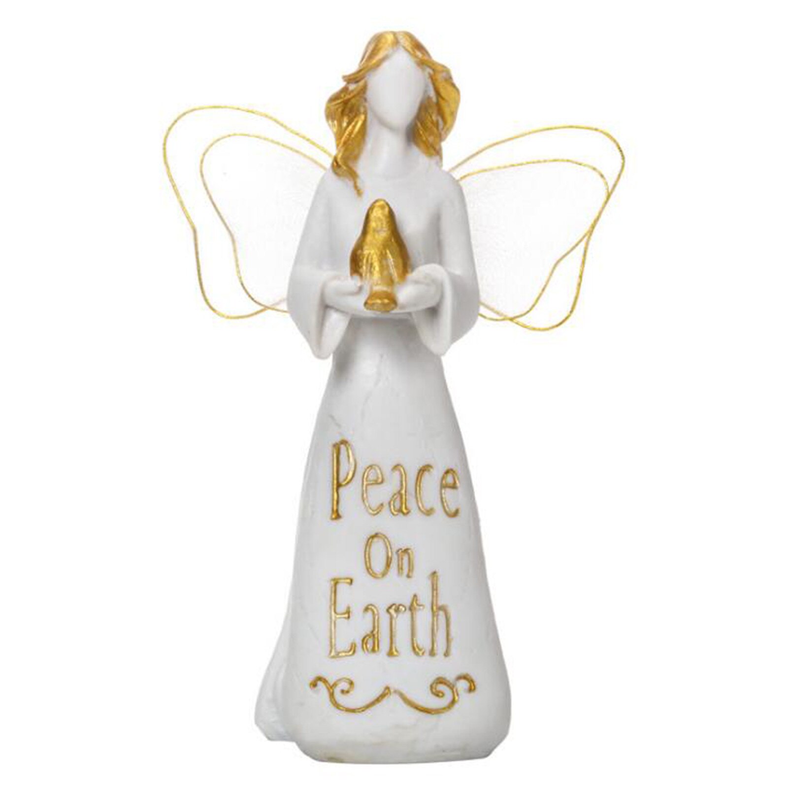 Room Bedroom Living Room Decoration Lovely Angel Statue Indoor And Outdoor Family Garden Decoration Quiet Statue: WH