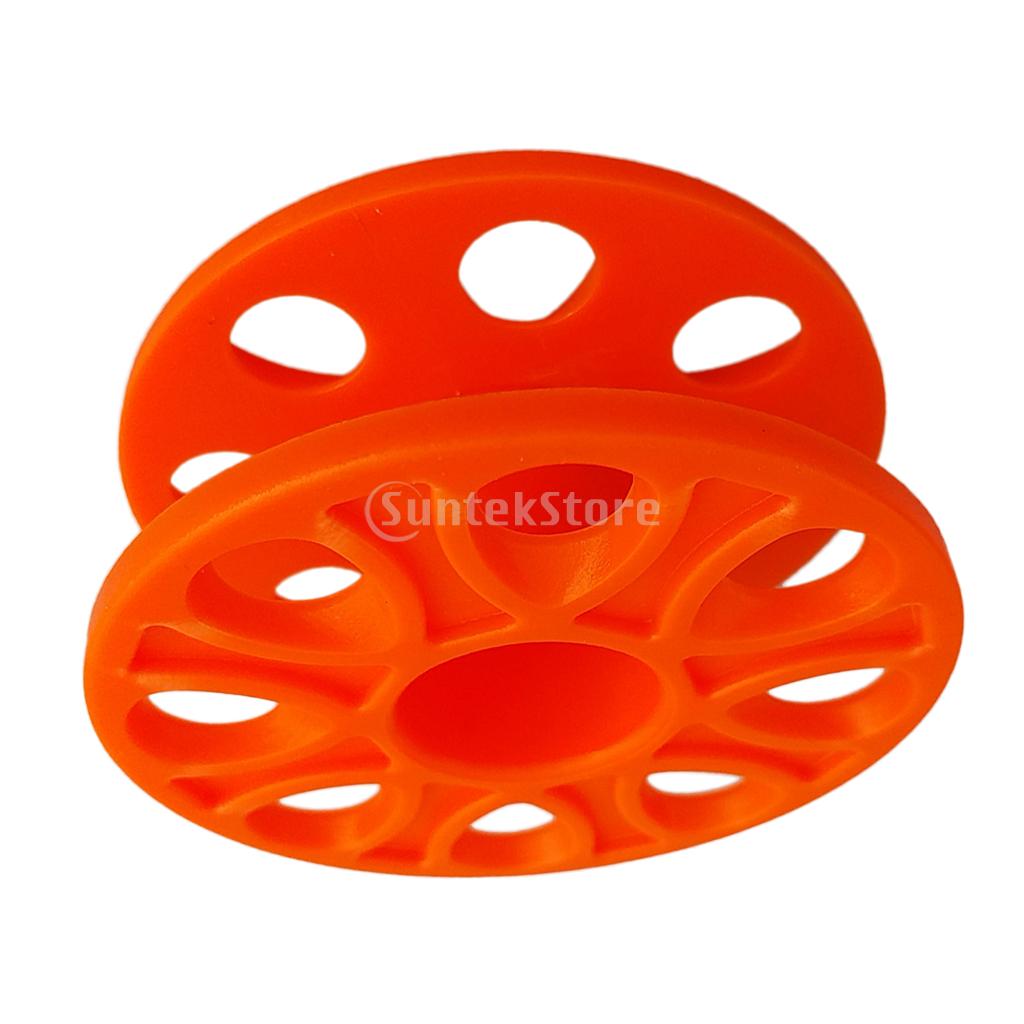 Carrete de dedo compacto de plástico para buceo, equipo subacuático: Orange