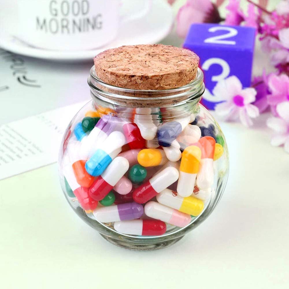 Mini papier de message mignon en capsule, pour lettre d'amour, pour des de noël avec souhait, de couleur claire, 100 pièces par lot: D