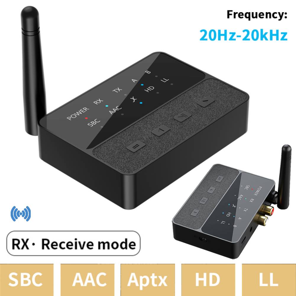 2 In 1 Wireless Stereo Receiver Bluetooth 5.3 aptX/HD/LL Audio Adapter 3.5MM RCA AUX Transmitter Low Latency Lossless Sound ﻿