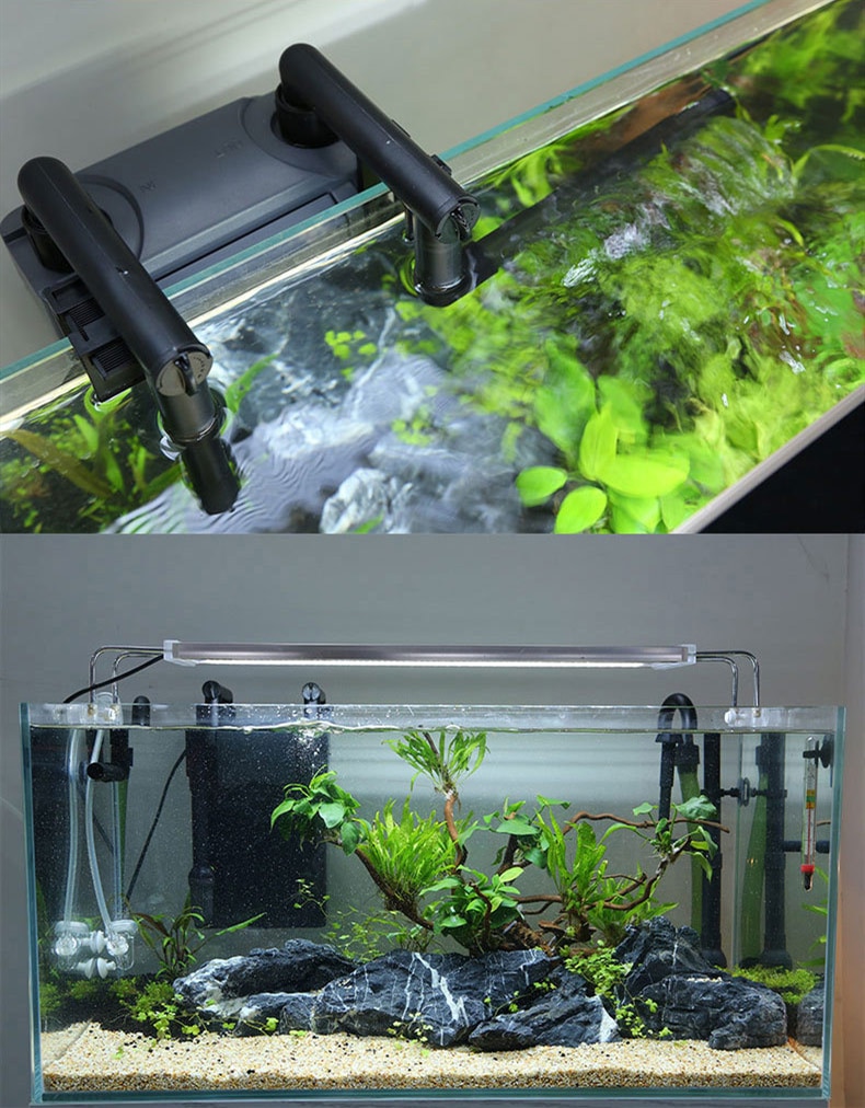 Akvarium yttre filtreringssystem 220-240v 6w 400l/ h akvarie akvarium extern ultratyst kanister filter bordsskiva