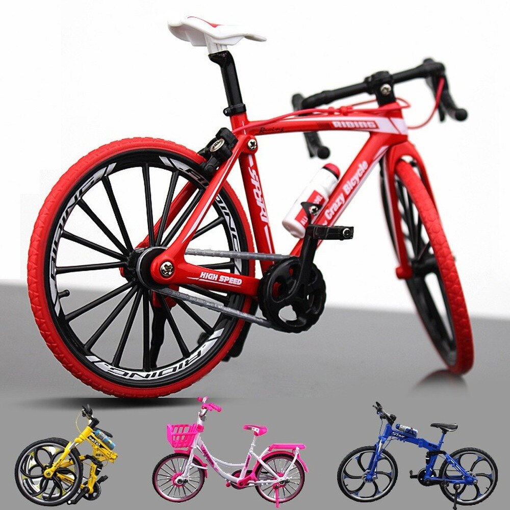 Mini 1:10 Legering Fiets Model Diecast Metalen Vinger Mountainbike Racing Speelgoed Bocht Road Simulatie Collectie Speelgoed Voor Kinderen