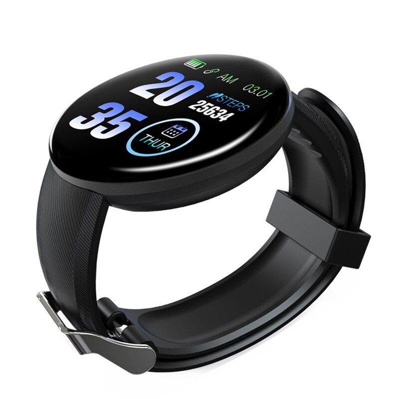 Smartband D18 Okrągły Ekran - Pulsometr, Monitor Snu, Krokomierz, Powiadomienia