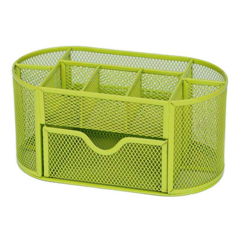 1 Pcs Student Pen Storage Holder Box Stationery Pencil Organizer Desktop for Office School XR: Green