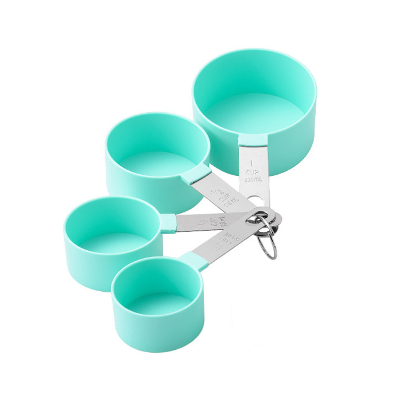 4/8Pcs Measuring Spoons Teaspoon Sugar Scoop Cake Baking Flour Measuring Cups Stainless Steel Handle Kitchen Measuring Tools: Dark Khaki