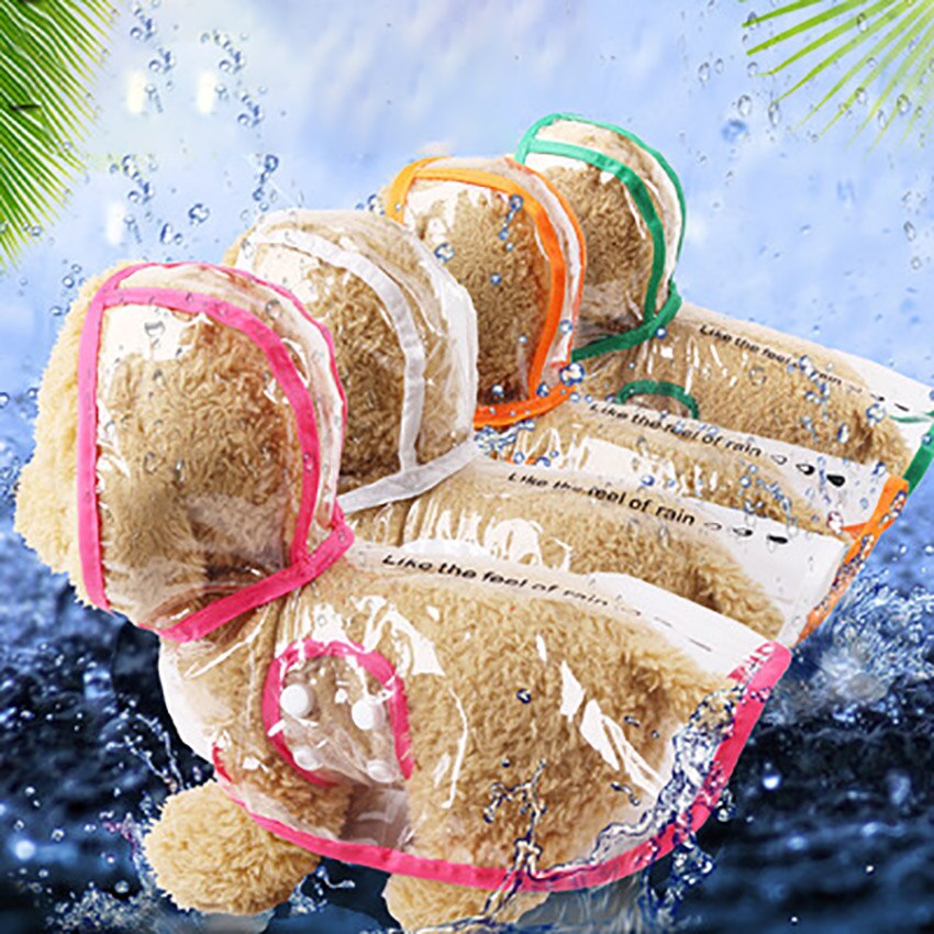 Transparante Regenjas Jas XS-XXL Waterdichte Hond Teddy Jas Mantel Kostuums Kleding voor Puppy Honden Dierbenodigdheden Hoodies