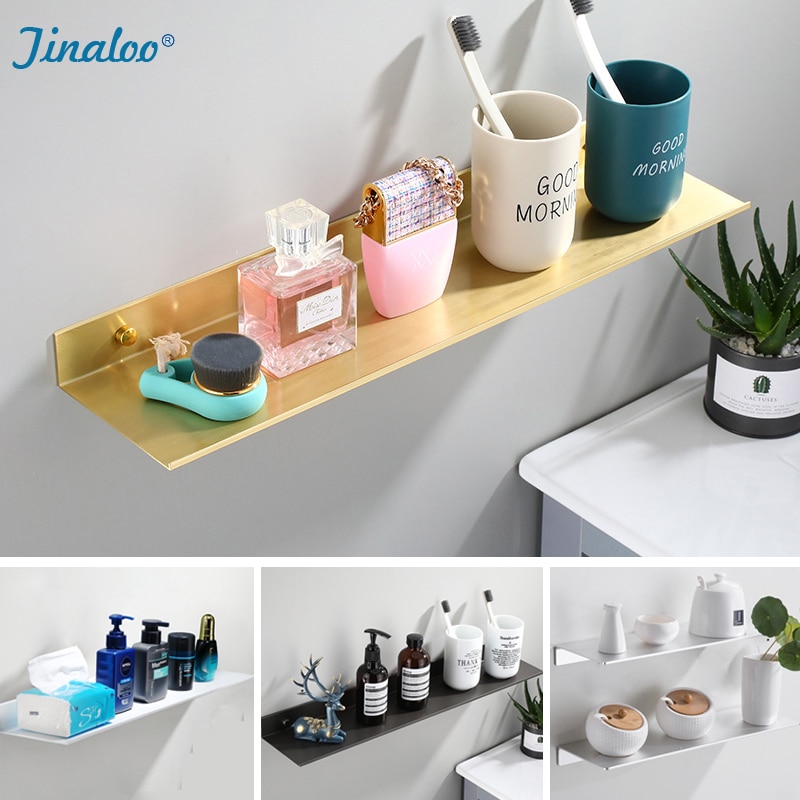 Zwarte ruimte aluminium badkamerplanken enkele laag plank shampoo plank keukenplank badkamerrek