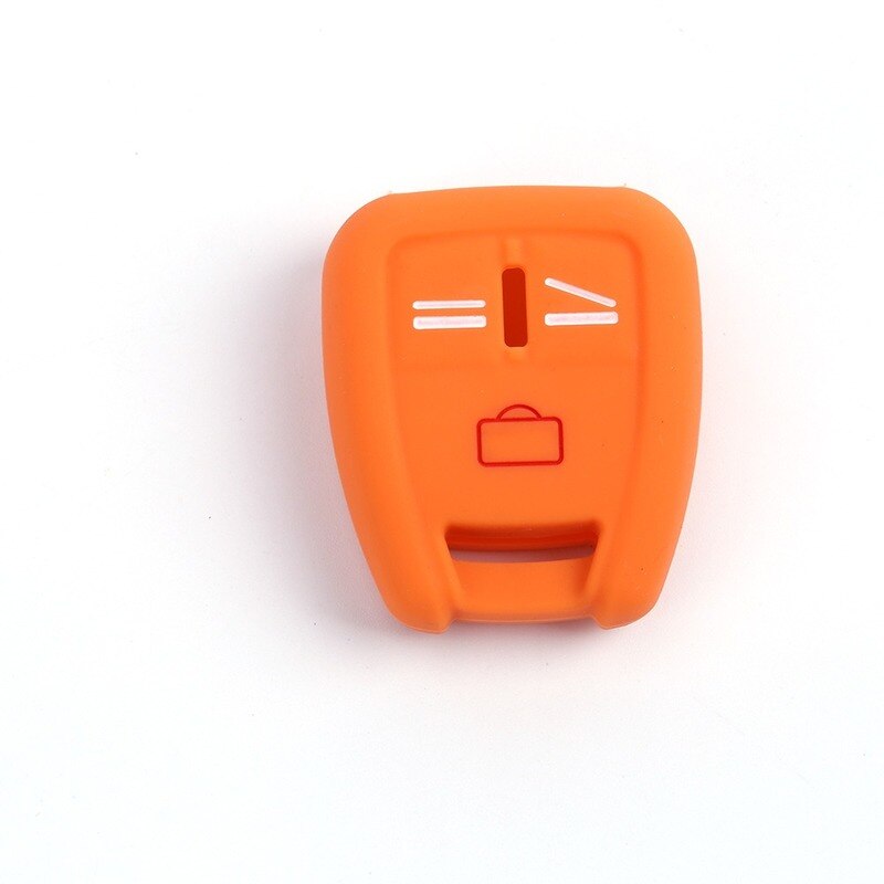 Silicone Auto Sleutel Cover Fob Skin Case Voor Opel Vectra C Astra Zafira Vectra B Fronton Tigra Omega Signum Frontera auto Styling: Oranje