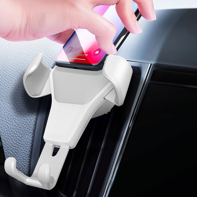 GPS leather Car Mobile Phone Holder Air Vent Mount Stand No Magnetic Cell Phone Holder For iPhone Phone In Car Bracket