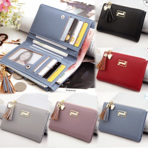 Dames kleine portemonnee dames korte stevige portemonnee clutch tas