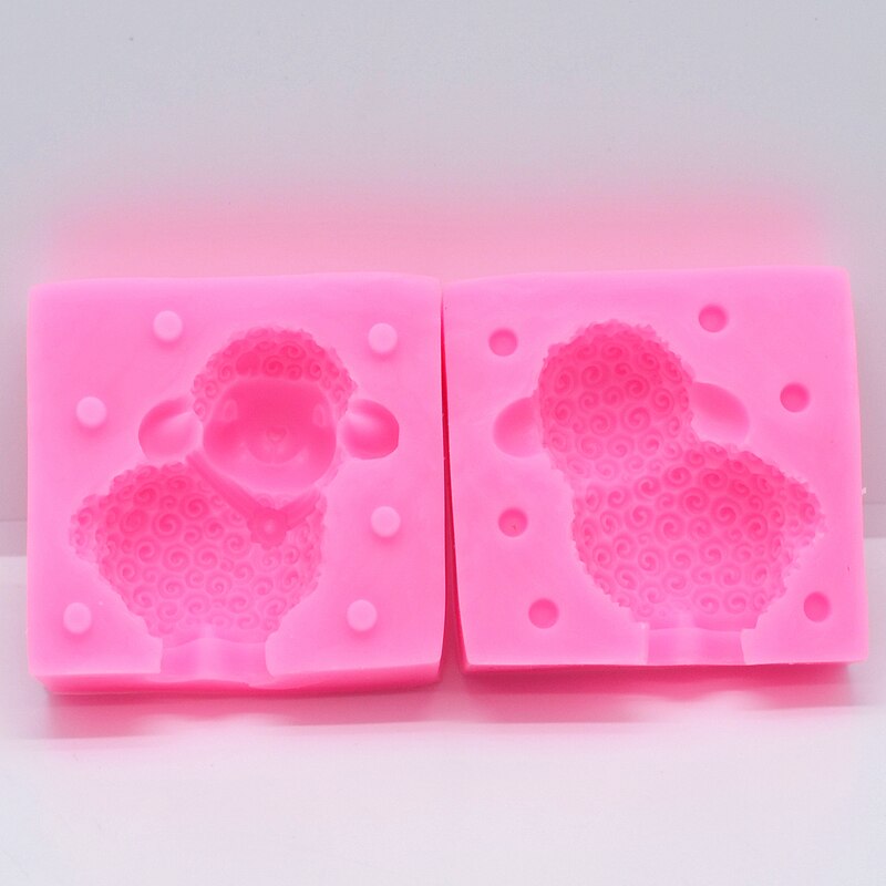 Cute 3d Sheep Silicone Mold Kitchen Baking Tool Resin DIY Cake Chocolate Fondant Moulds Pastry Dessert Lace Decoration Supplies