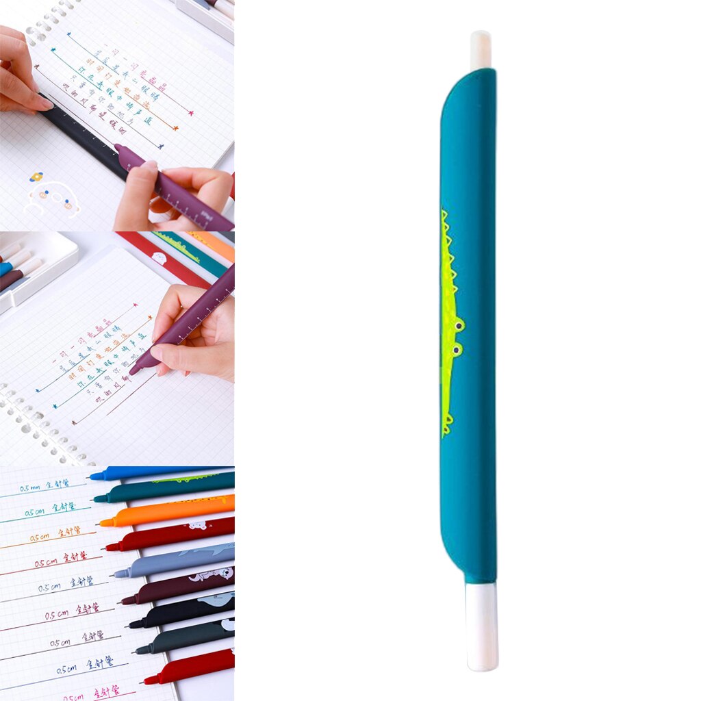 Lovely Animals Print Gel Ink Pen 0.5 mm Extra-Fine Ballpoint Pen for Office: Style D