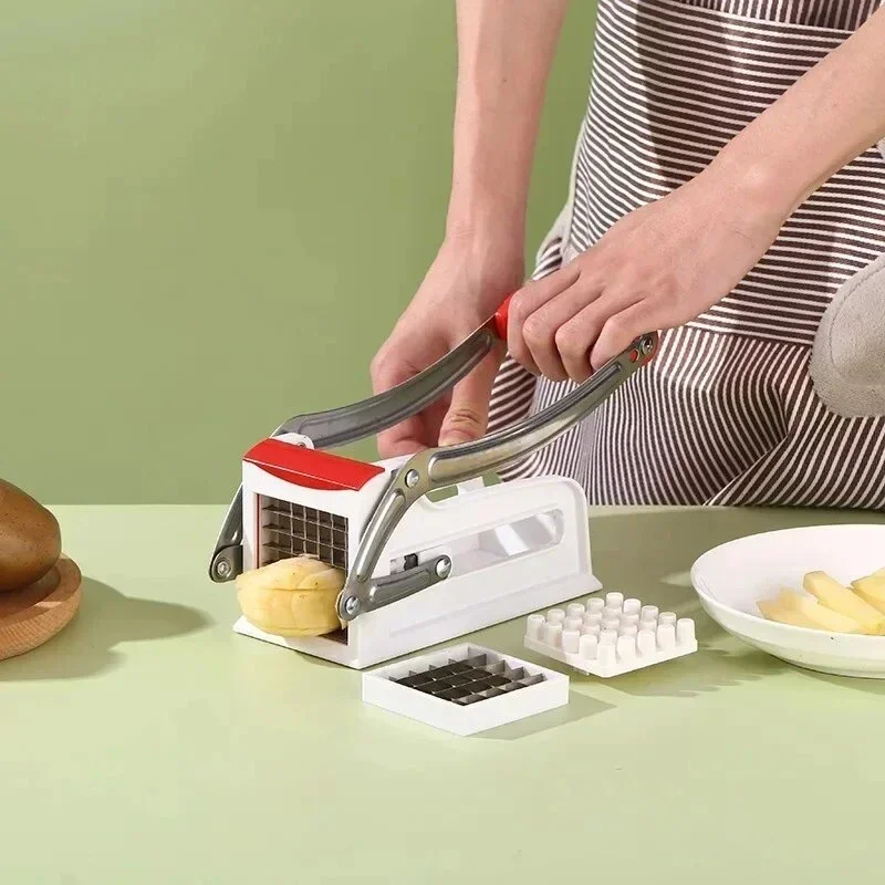Máquina cortadora de patatas multifunción, cortador Manual de verduras de acero inoxidable, herramienta para cortar patatas, pepinos, frutas y verduras