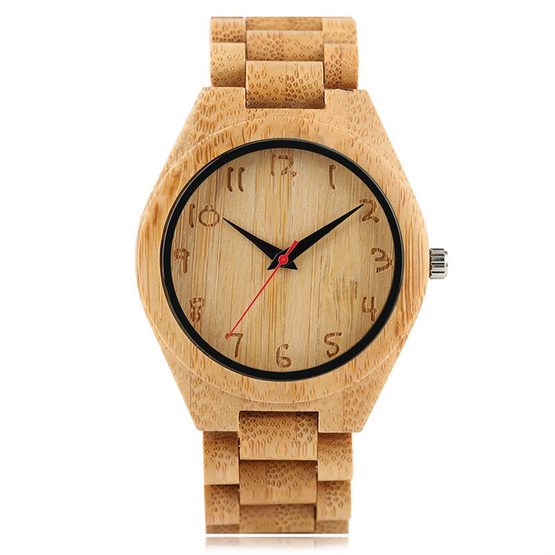 Eenvoudige Horloges Mens Natuurlijke Bamboe Hout Horloge Handgemaakte Verstelbare Volledige Houten Armband Horloges Quartz Horloges Voor Mannen Vrouwen