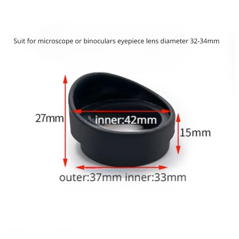2 pezzi interni 28-33mm coppe in gomma oculari per microscopio oculari protezioni per oculari per microscopi protezione per telescopio scudo oculare: Argento