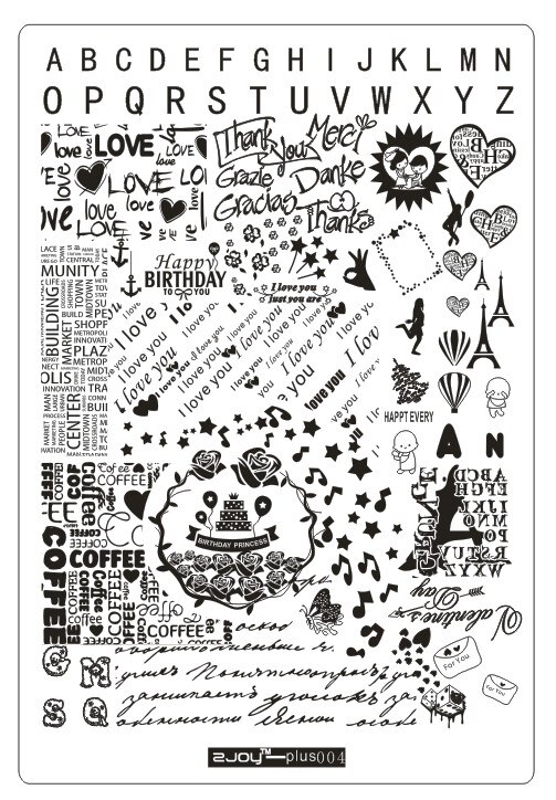 Plantilla grande ZJOY-PLUS 1 hoja 14,5*9,5 cm Dream Catch plantilla Nail Art polaco estampado placas 3D Stencil para uñas sello