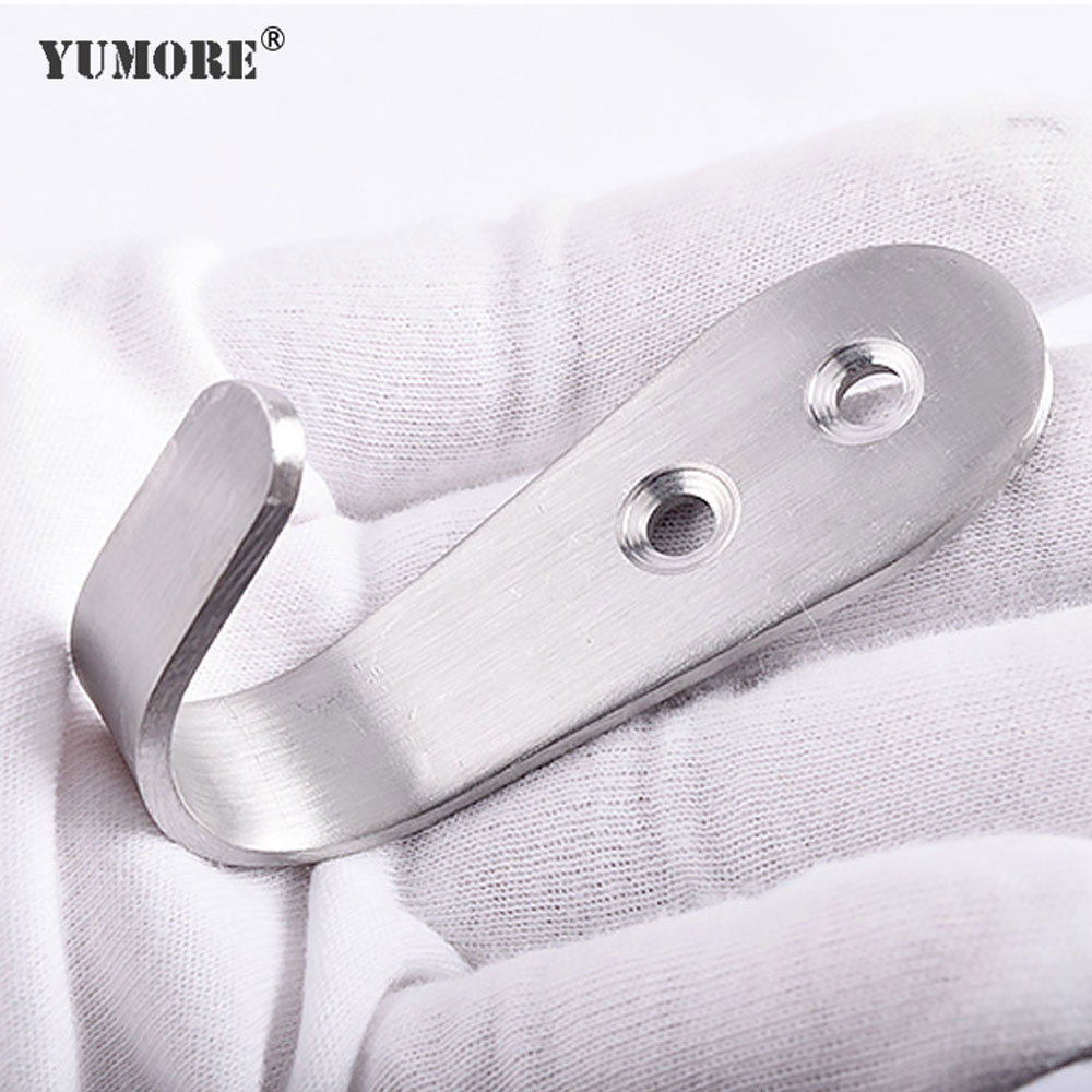 Yumore 20Pcs Muur Haak Kleding Tas Hanger Haak Voor Badkamer Jas Handdoek Roestvrij Keys Hanger Bad Accessoires Keuken Hardware