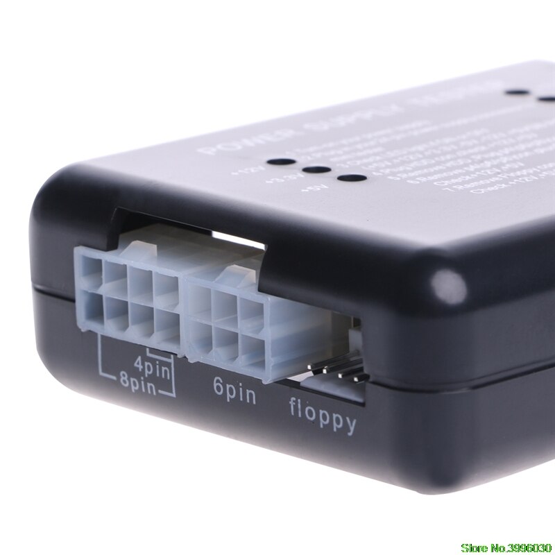 1Pcs Black PC 20 24 Pin PSU ATX SATA HD Power Supply Tester