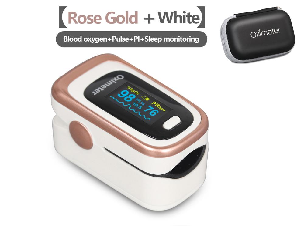 Finger oximeter breath rate Lung function test Respiratory rate Sleep monitoring Data logging monitores 심박계: Gold white