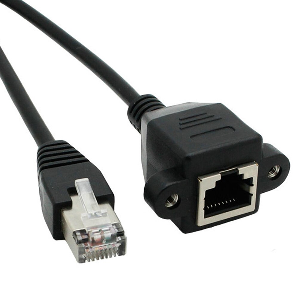 0.3-5m RJ45 Plastic Male To Female Shielded Extension Cable Accessories For PC Laptop Home LAN Network Panel Mount Ethernet