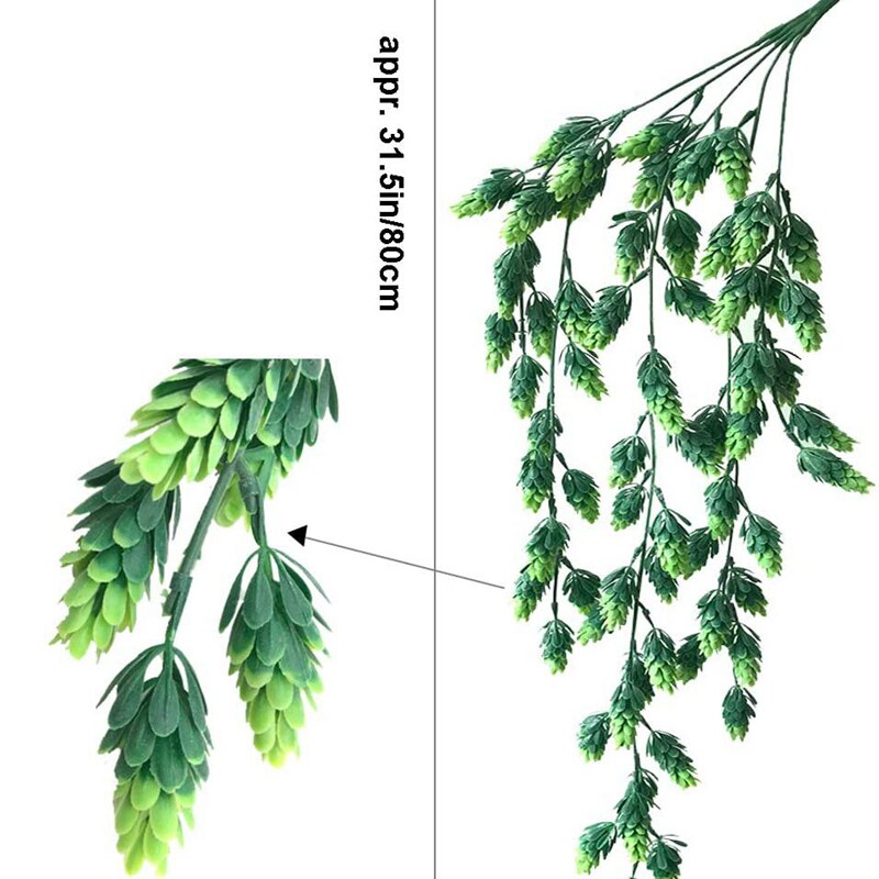 3 uds flores artificiales de lúpulo guirnalda de enredadera planta falsa enredadera colgante vegetación para interior al aire libre porche frontal decoración de flores